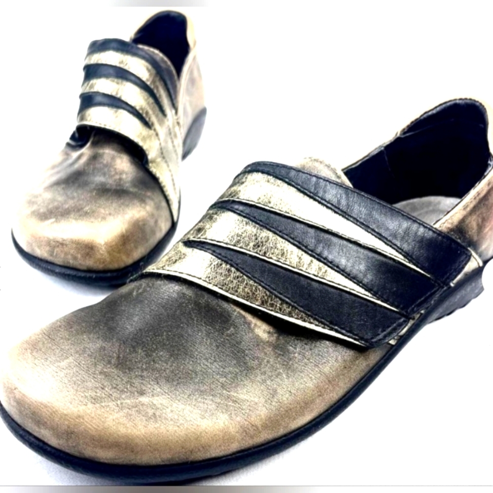 NAOT RAPOKA METALLIC DISTRESSED LEATHER WOMEN SHIE SIZE 38/ 7